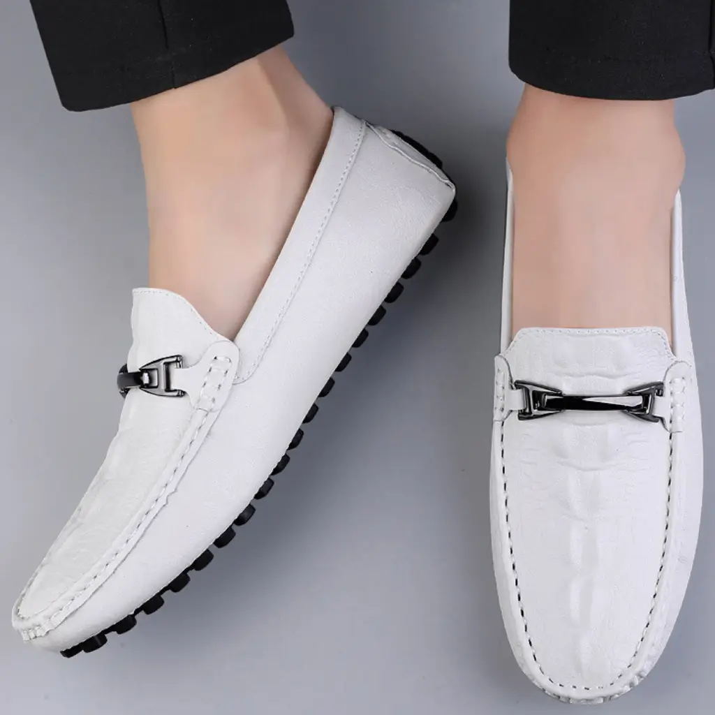 mocassim sapato masculino branco